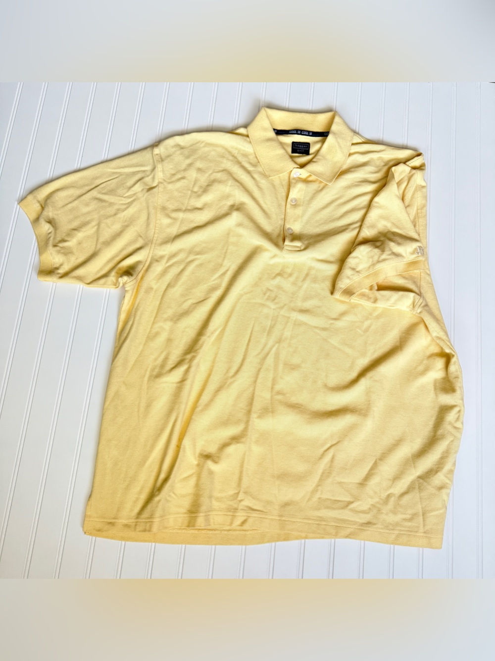 Haggar Golf Men's Light Yellow Polo Shirt